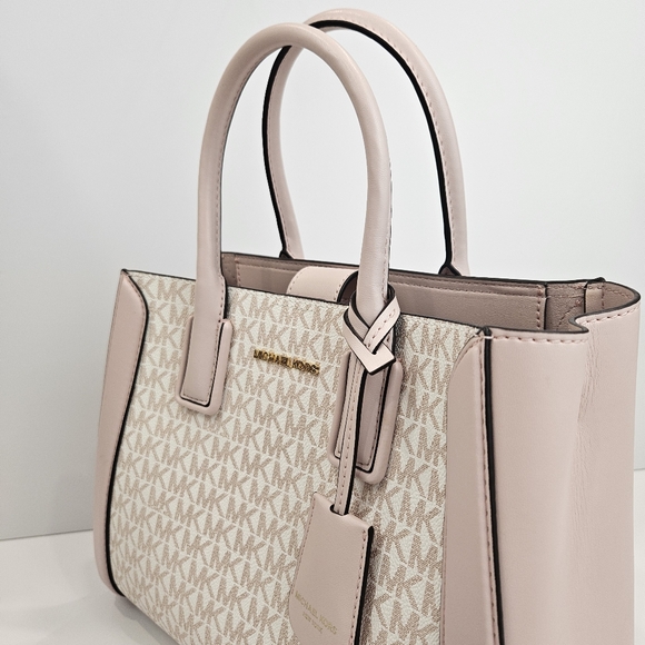 Michael Kors MK Kali Pink Signature Satchel Purse Bag - Brand New!! - Picture 13 of 16